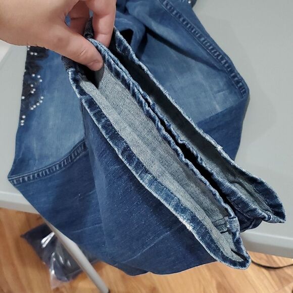 WRANGLER rock 47 31x32 ultra low rise dark wash bootcut jeans - Picture 8 of 8